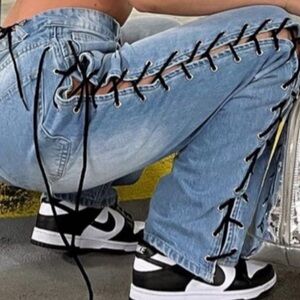 Samaria Leah Elisa Lace-Up Jeans